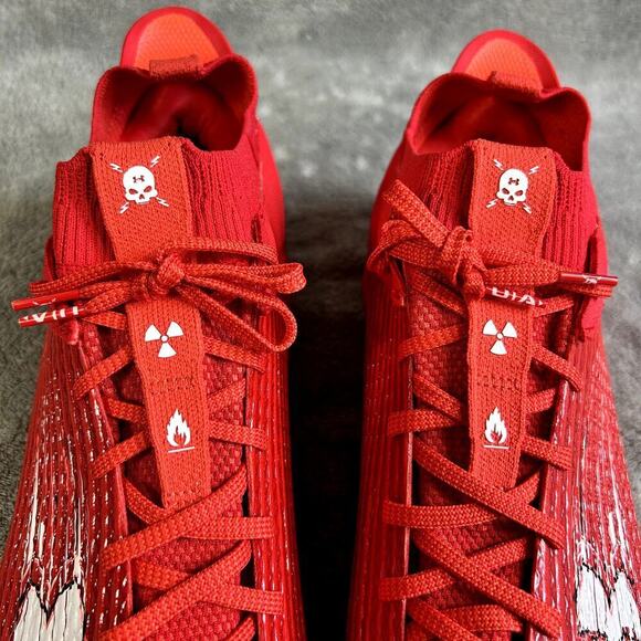 Under Armour Blur Smoke 2.0 MC Red Football Cleats Men’s Size 15 Lightweight main image 5